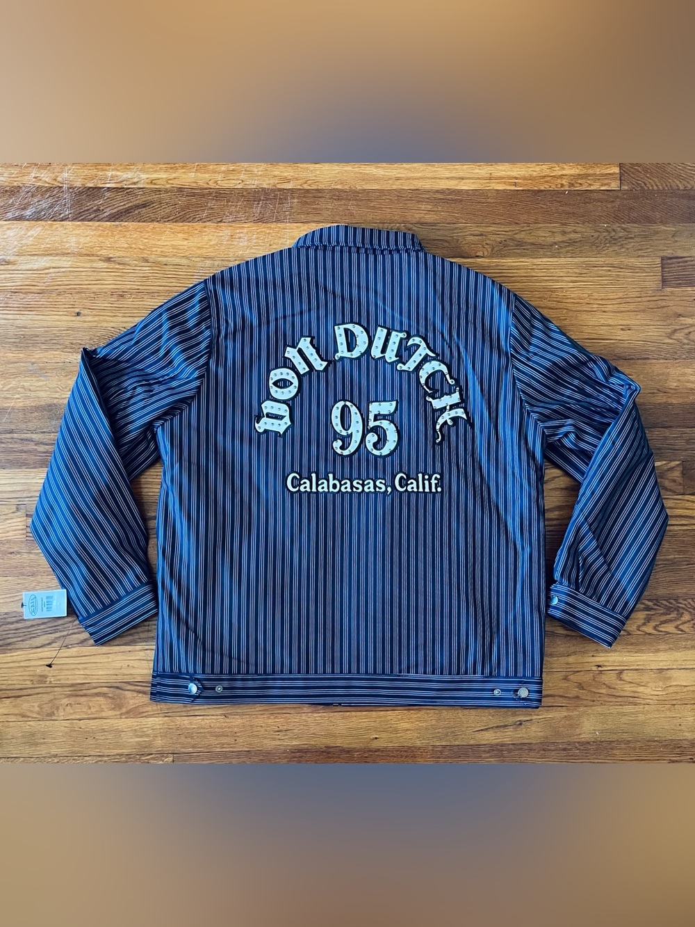 VON DUTCH Originals Men's Classic Rhinestone Pinstripe Jacket Sizes L&XL